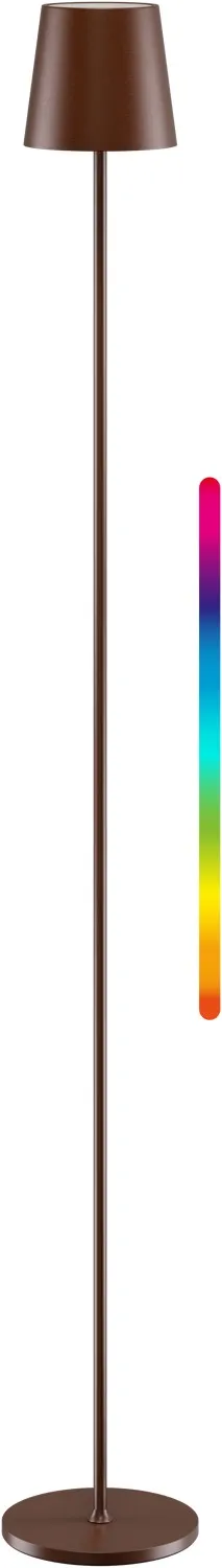 Kabellose LED-Stehleuchte, Größe XL, 122 cm, RGBW, kupferfarben