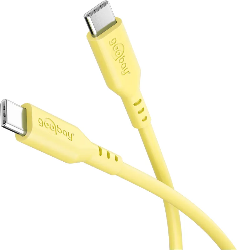USB-C-Silikonkabel, 1,5 m, gelb