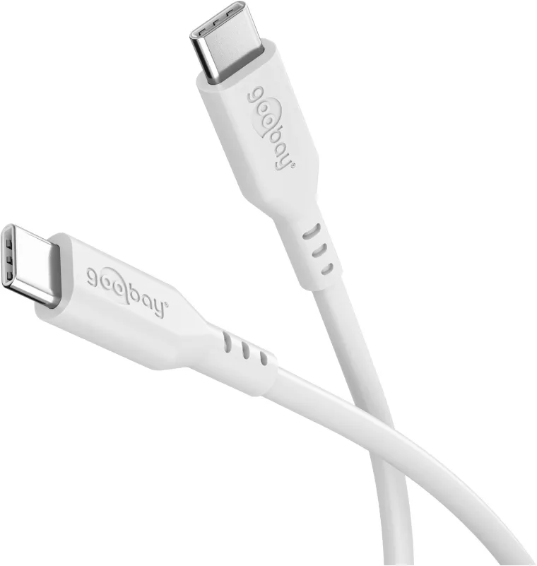 USB-C-Silikonkabel, 1,5 m, weiß