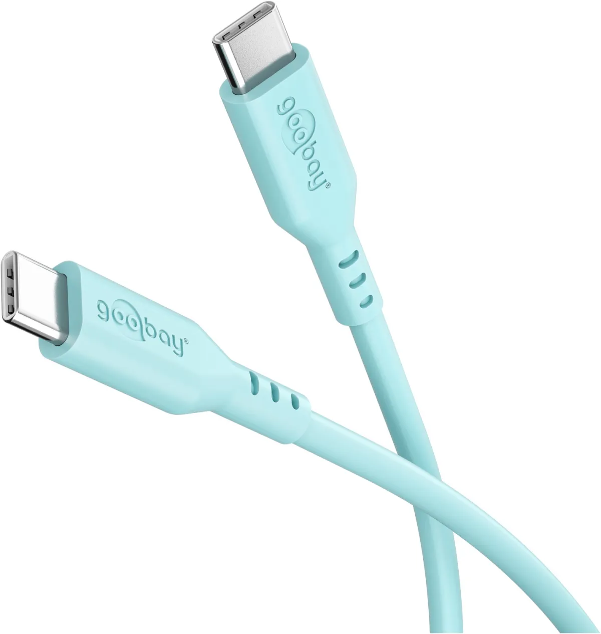 USB-C-Silikonkabel, 1,5 m, türkis