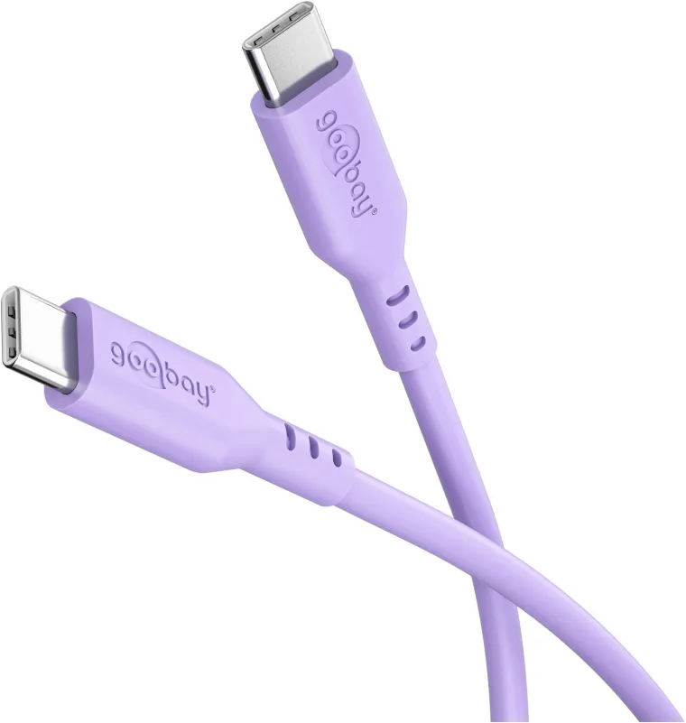USB-C-Silikonkabel, 1,5 m, lila