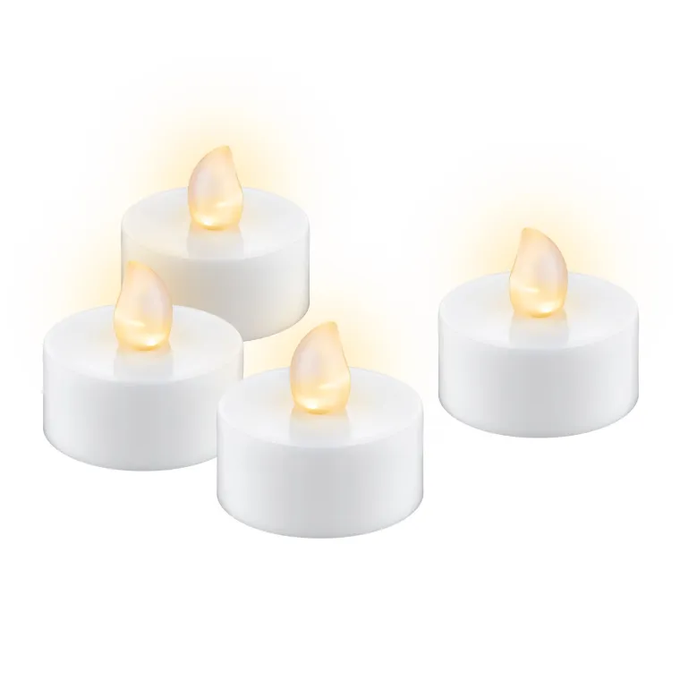 4er-Set LED-Teelichter mit Timer, weiß