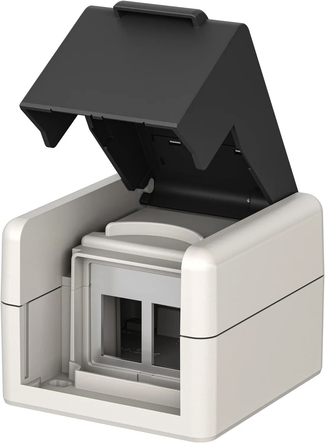 Outdoor-Aufputzdose IP44, 2x Keystone-Ports