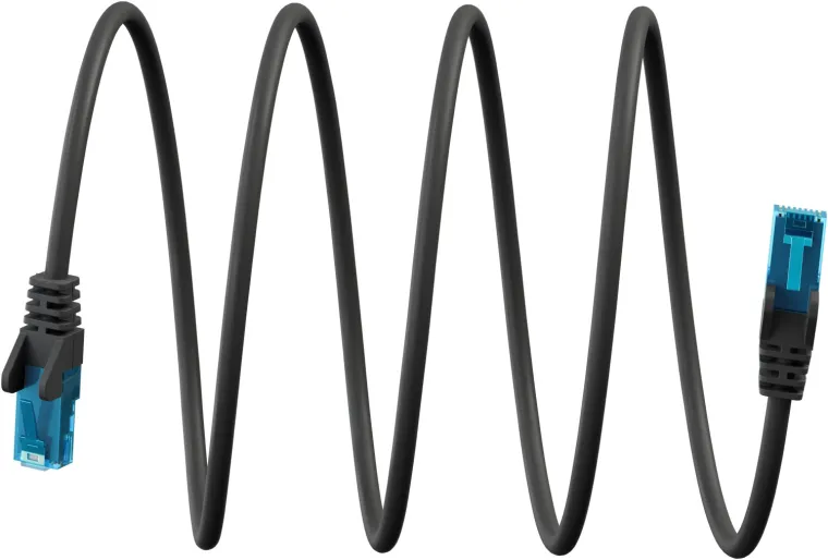 Ultraflexibles CAT 6 A Patchkabel U/UTP, schwarz