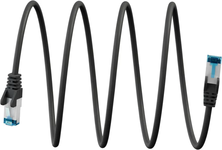 Ultraflexibles CAT 6 A Patchkabel S/FTP (PiMF), schwarz
