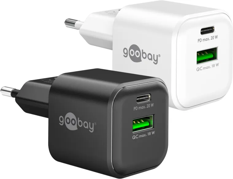 20 W USB-C PD GaN Dual-Schnellladegerät Nano weiß