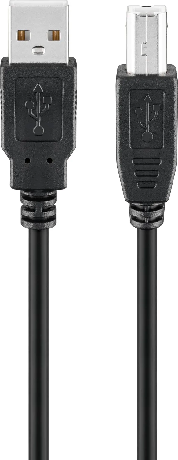 USB-A-auf-USB-B-Kabel, 3 m, schwarz
