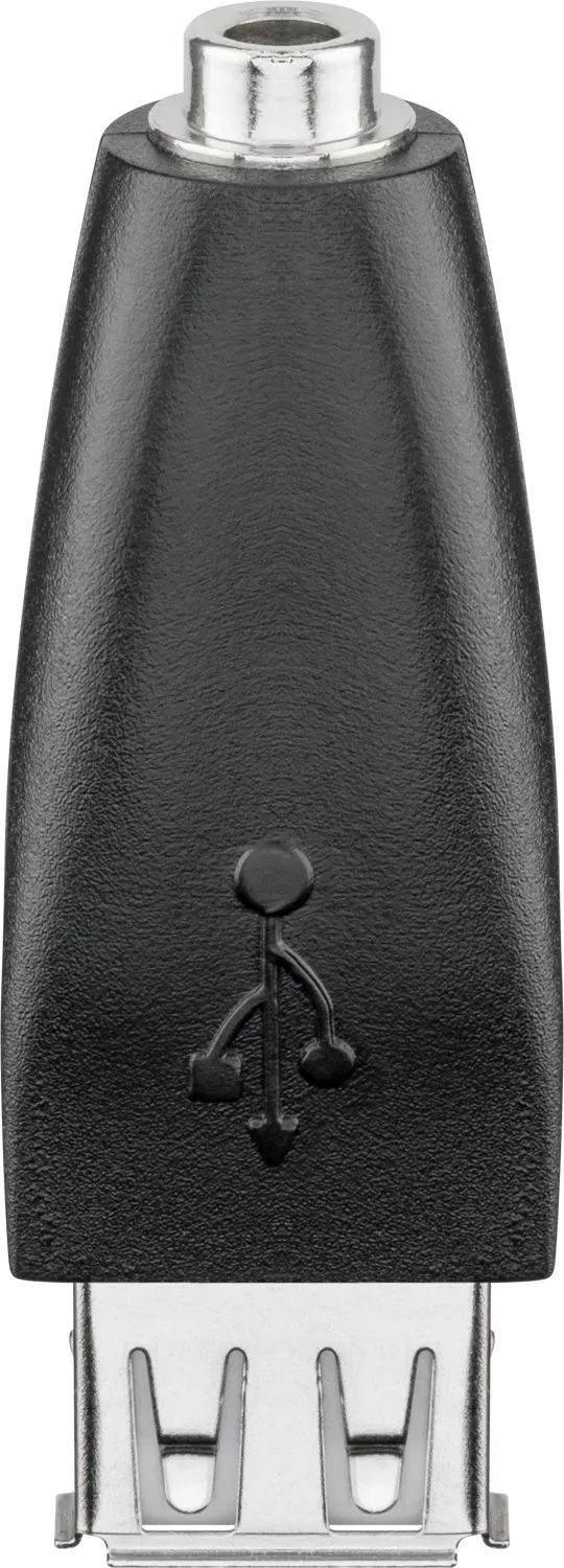 USB-A-auf-Klinke-Adapter, schwarz