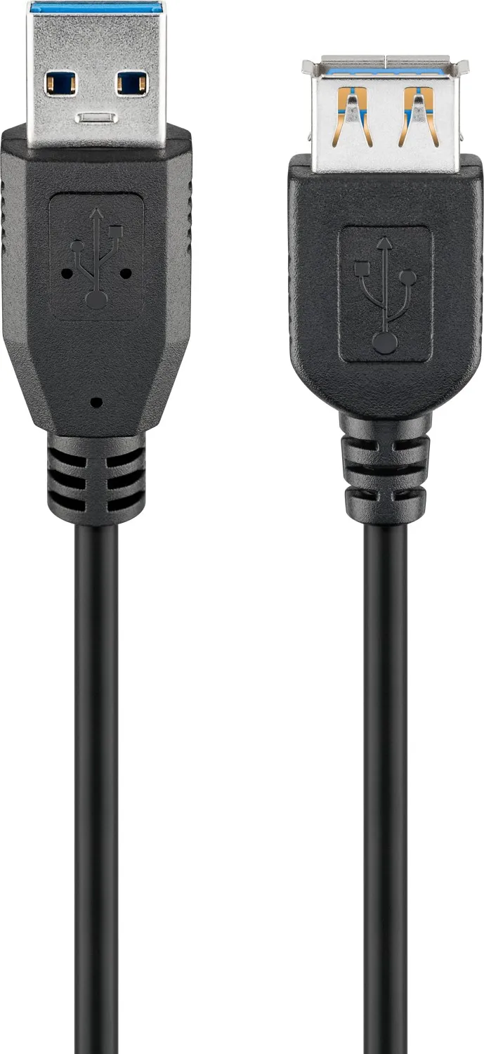 USB-A-Verlängerung, 1,8 m, schwarz