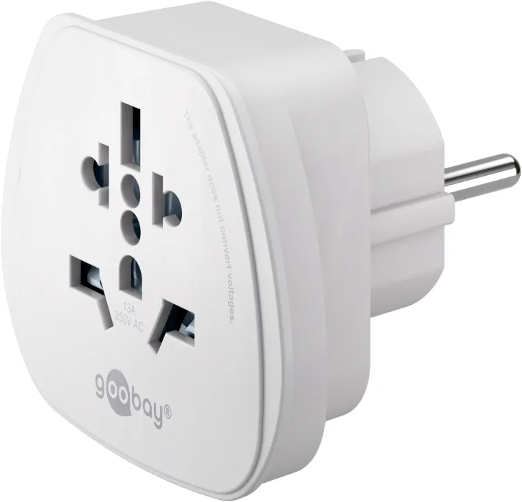 Reiseadapter Welt auf Europa, weiß