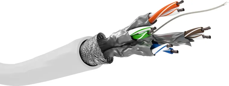 CAT 6 Netzwerkkabel, S/FTP (PiMF), weiß