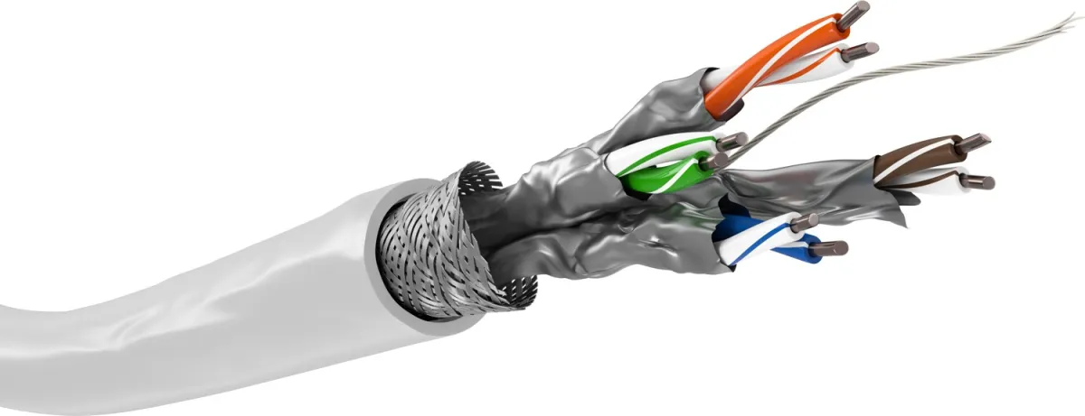 CAT 6 Netzwerkkabel, S/FTP (PiMF), weiß