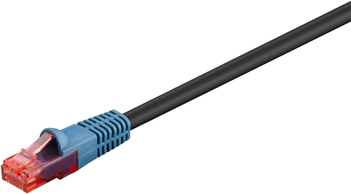 CAT 6 Outdoor-Patchkabel, U/UTP, schwarz