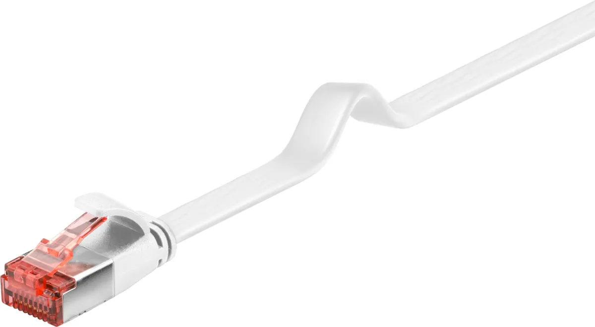 CAT 6 Flach-Patchkabel, U/FTP, weiß