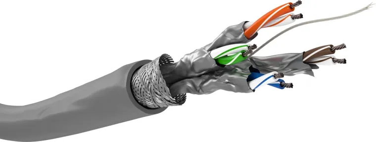 CAT 6 Netzwerkkabel, S/FTP (PiMF), grau