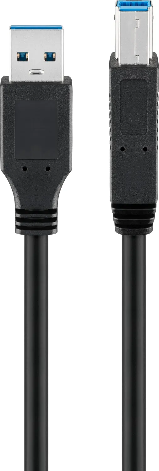 USB-A-auf-USB-B-Kabel, 1 m, schwarz