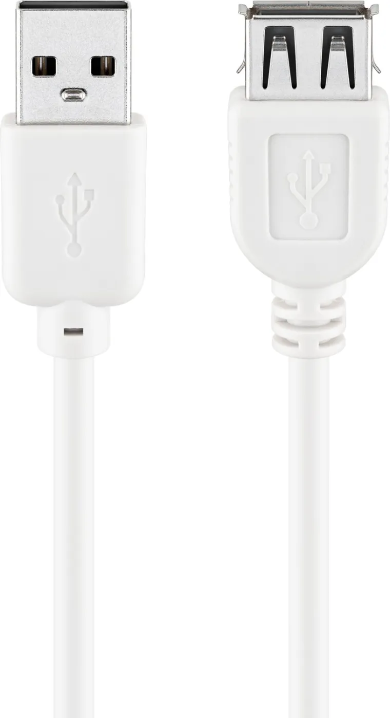 USB-A-Verlängerung, 1,8 m, weiß