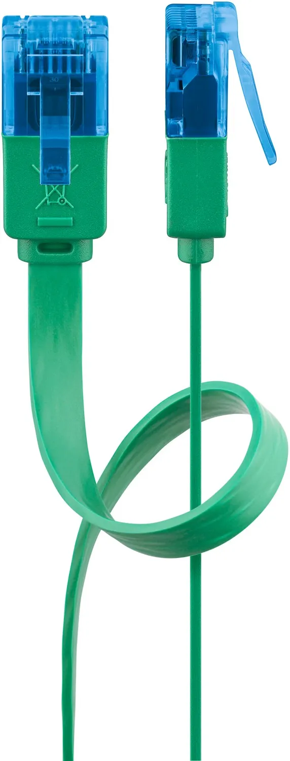 CAT 6 A Flach-Patchkabel, U/UTP, grün