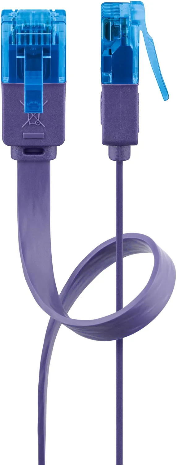 CAT 6 A Flach-Patchkabel, U/UTP, violett