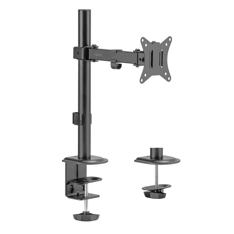 Monitorhalterung, 17–32", Armlänge 376 mm, Stahl, Schwarz
