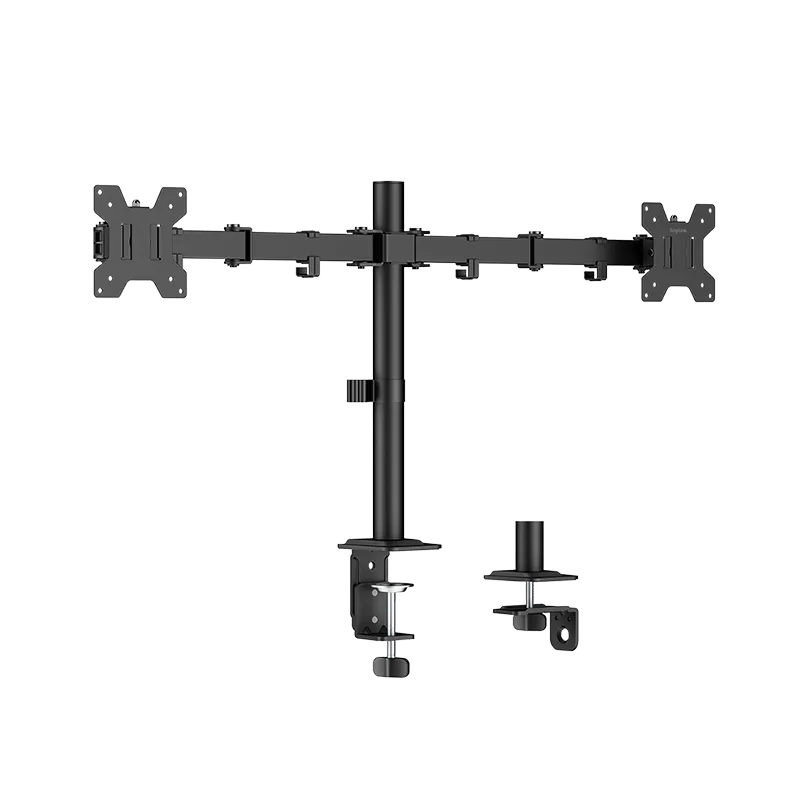 Monitorhalterung, 2-fach, 17–32", 10 kg pro Arm, Armlänge: je 376 mm, schwarz
