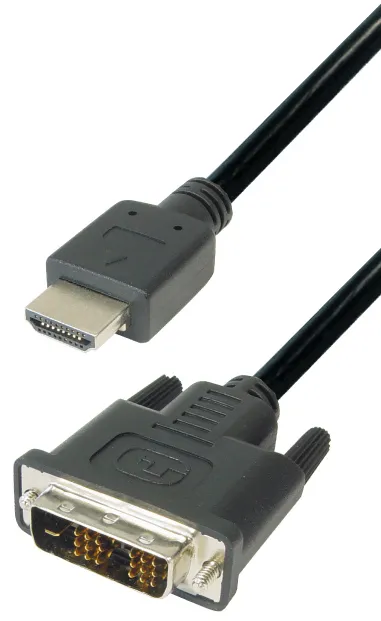 MAXTRACK Monitor-Kabel DVI / HDMI™, HDMI-Stecker 19pol. auf DVI-Stecker 18+1pol., 15.0 m (C 197-15)