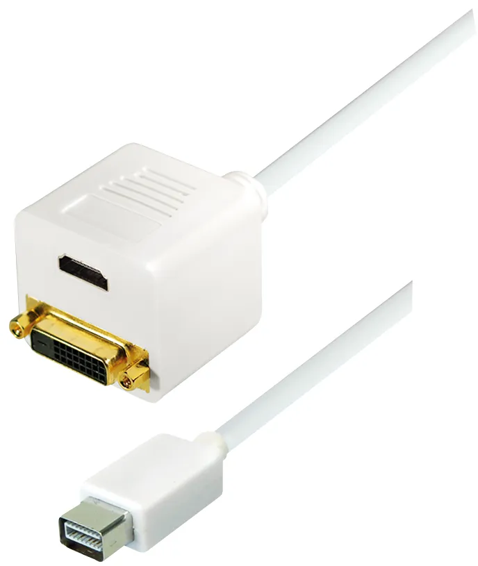 MAXTRACK Monitor-Kabel DVI / HDMI, Mini DVI Stecker auf HDMI Buchse und DVI Buchse (C 260)