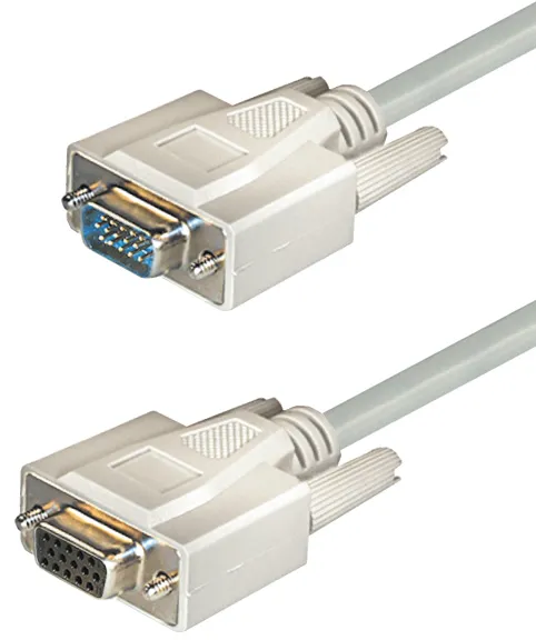 MAXTRACK Monitor Verlängerungskabel, Sub D-Stecker 15 pol. HD - Sub D-Kupplung 15 pol. HD, grau, 5,0 m (C 57-5 KH)