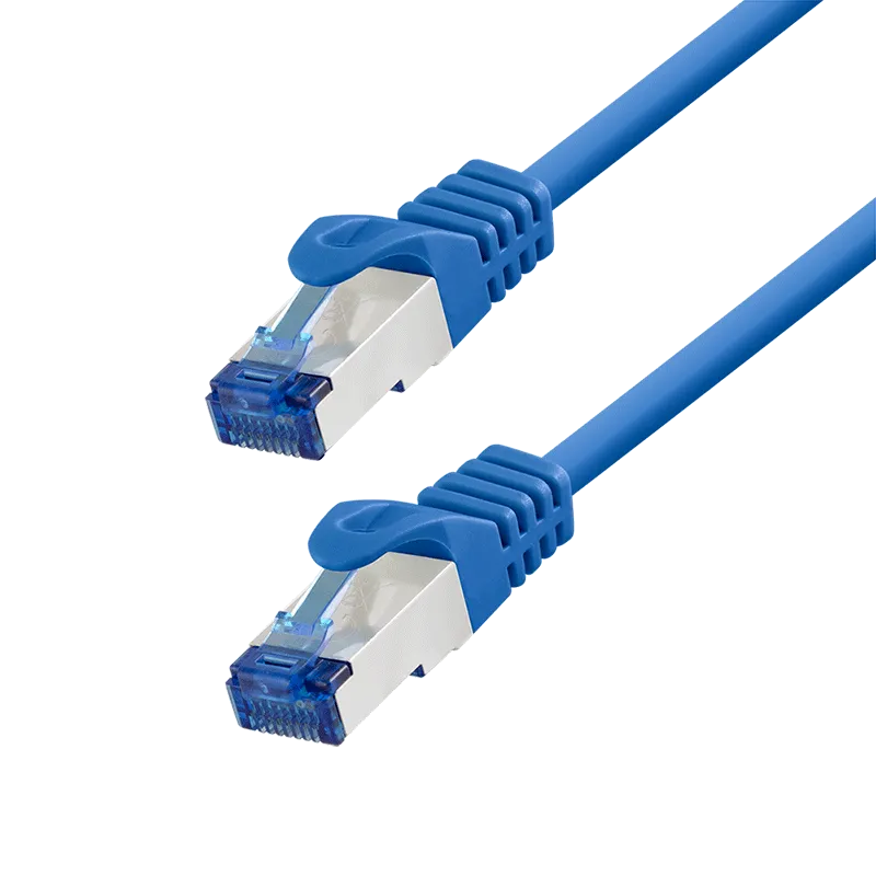 Patchkabel Ultraflex, Cat.6A, S/FTP, Blau, 0,25 m