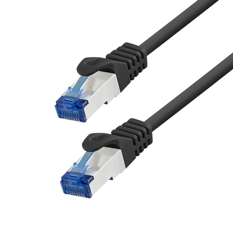 Patchkabel Ultraflex, Cat.6A, S/FTP, Schwarz, 30 m