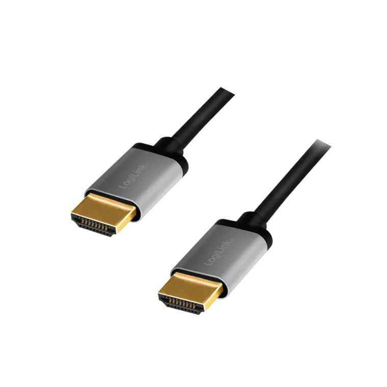 HDMI-Kabel, A/M zu A/M, 4K/60 Hz, Alu, schwarz/grau, 2 m