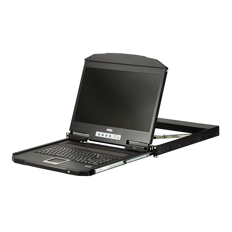 1U Single Rail Breitbild LCD Konsole (USB / VGA)