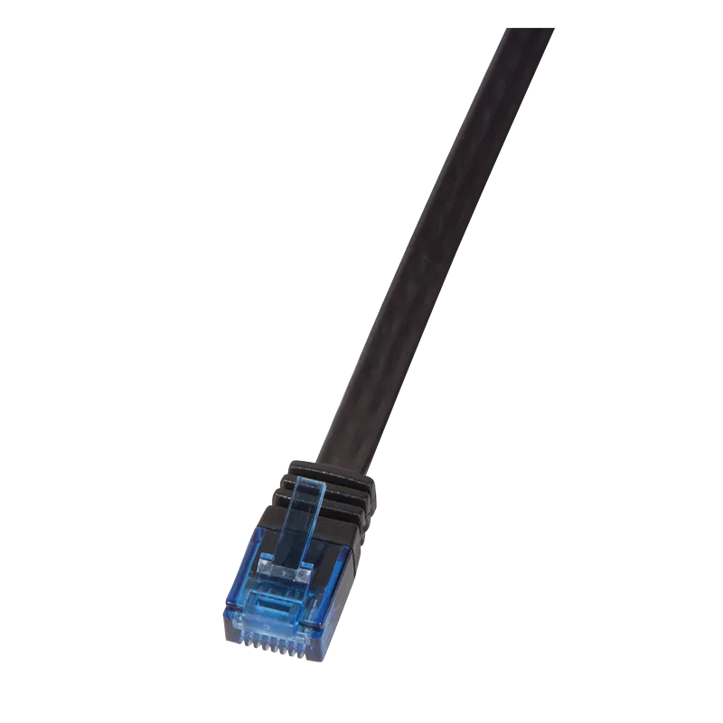 Patchkabel SlimLine, flach, Cat.5e, U/UTP, Schwarz, 20 m