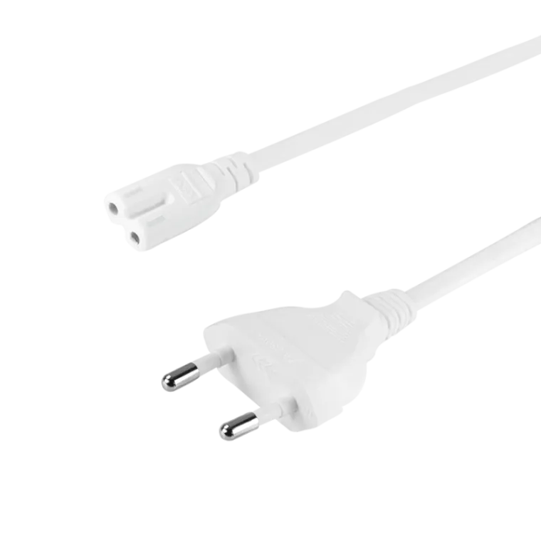 Netzkabel, CEE7/16 zu IEC C7, weiß, 3 m