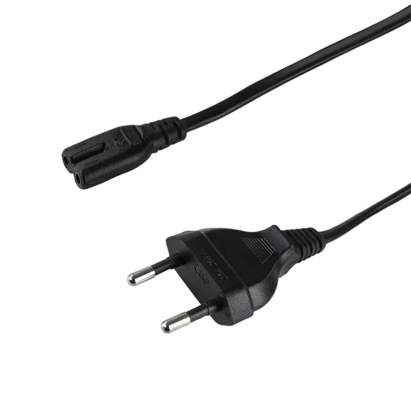 Netzkabel, CEE7/16 zu IEC C7, schwarz, 5 m