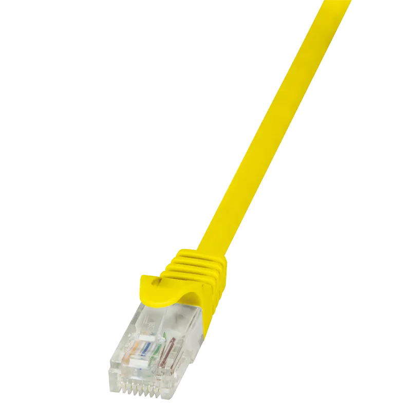 Patchkabel EconLine, Cat.6, U/UTP, Gelb, 0,25 m