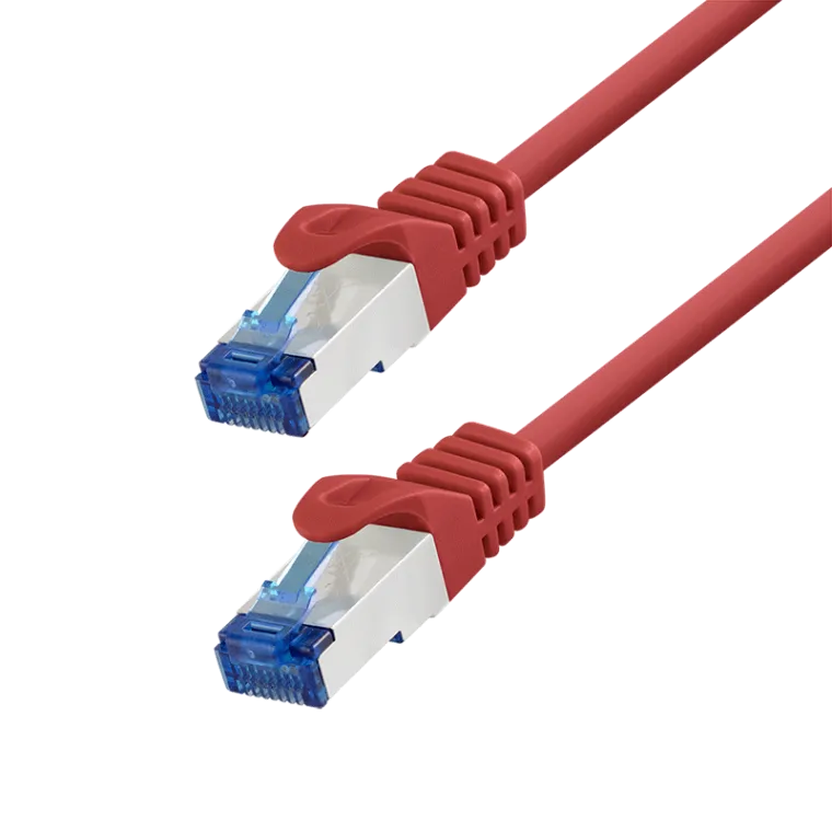 Cat.6A Patchkabel, CCA S/FTP LSZH, rot, 7,50 m, EconLine