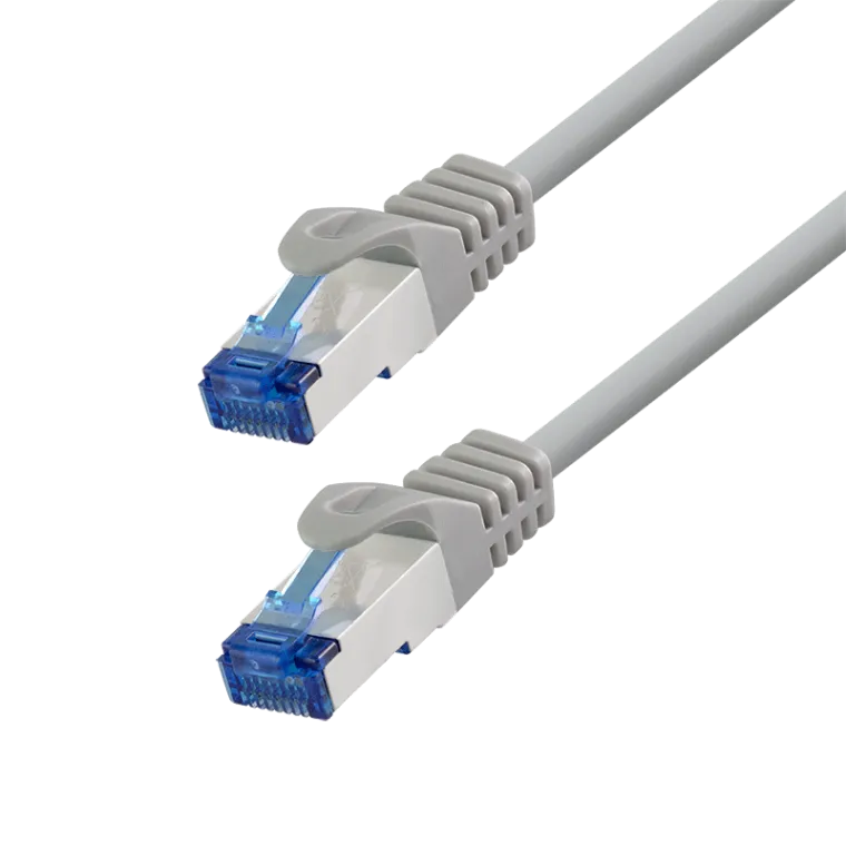 Cat.6A Patchkabel, CCA S/FTP LSZH, grau, 15 m, EconLine