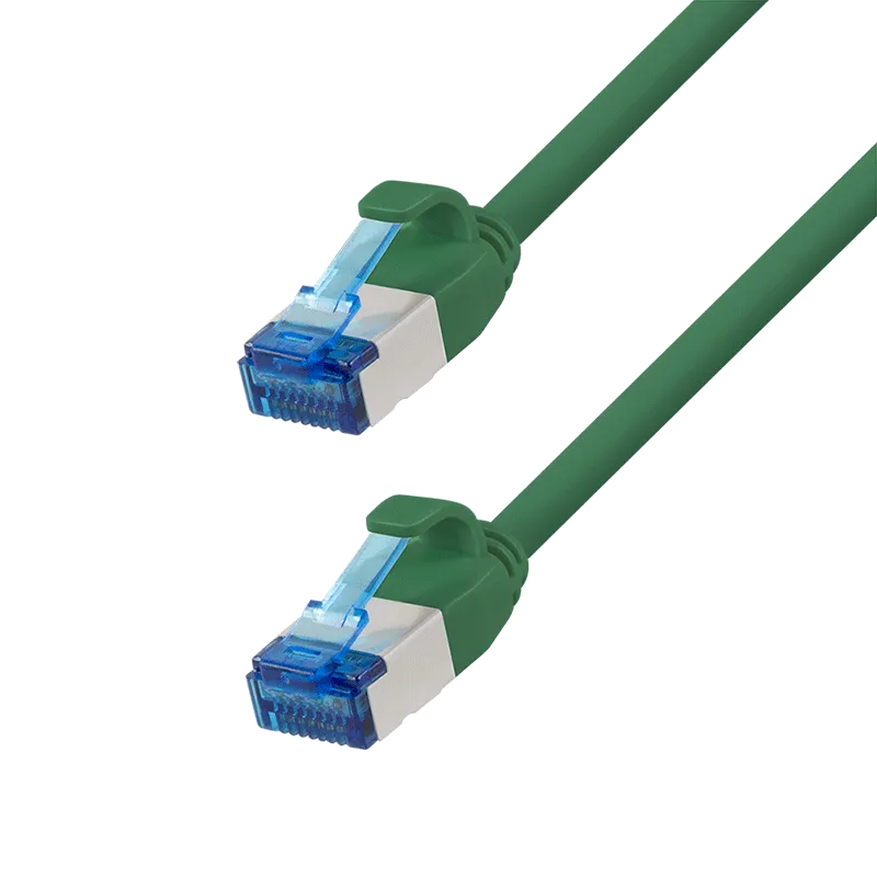 Cat.6A Patchkabel, SLIM S/FTP LSZH, grün, 2,00 m, SlimLine