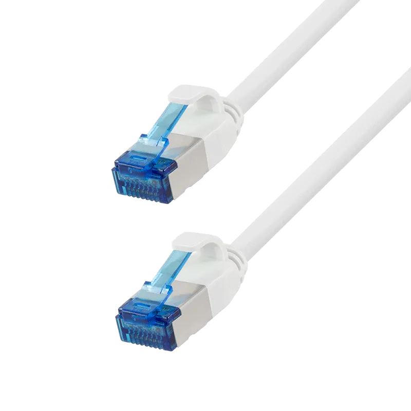 Cat.6A Patchkabel, SLIM S/FTP LSZH, weiß, 5,00 m, SlimLine