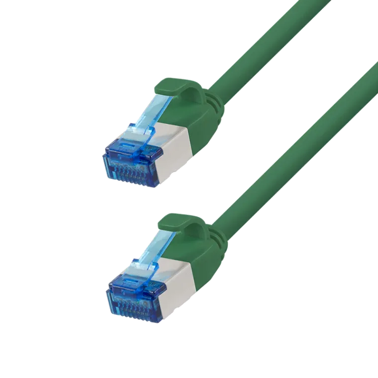 Cat.6A Patchkabel, SLIM S/FTP LSZH, grün, 7,50 m, SlimLine