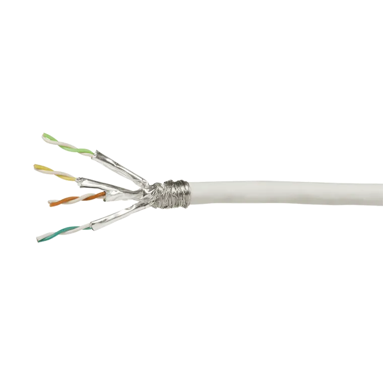 CAT6 CCA Verlegekabel EconLine, S/FTP, Weiß, 50 m