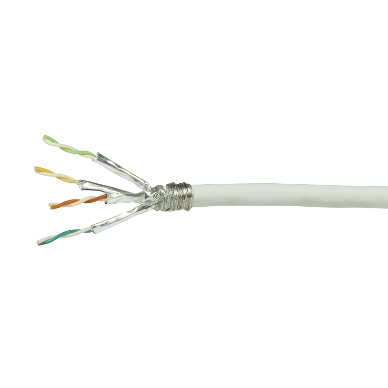 Cat.7 600MHz Verlegekabel 26 AWG S/FTP, 100m, Weiß