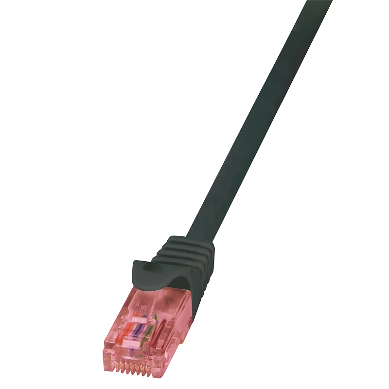 Patchkabel PrimeLine, Cat.6, U/UTP, Schwarz, 7,5 m