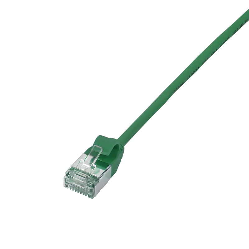Patchkabel SlimLine, Ultraflex, Cat.6A, U/FTP, Grün, 1 m