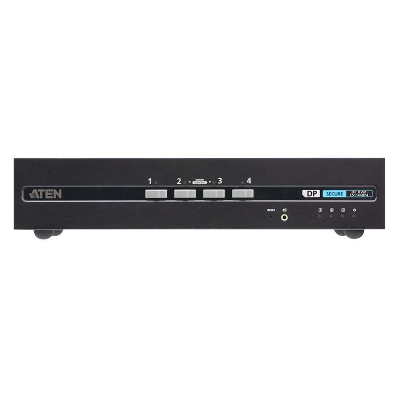 Sicherer KVM-Switch mit 4 USB-DisplayPort-Dual Display (PSD PP v4.0-konform)