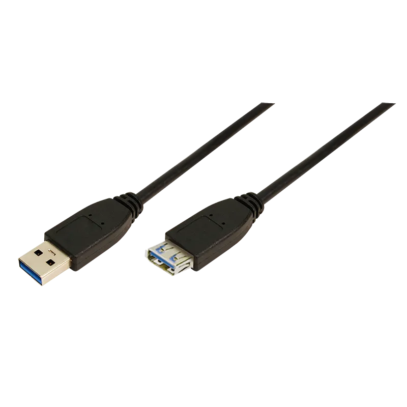 USB 3.0-Kabel, USB-A/M zu USB-A/F, schwarz, 3 m