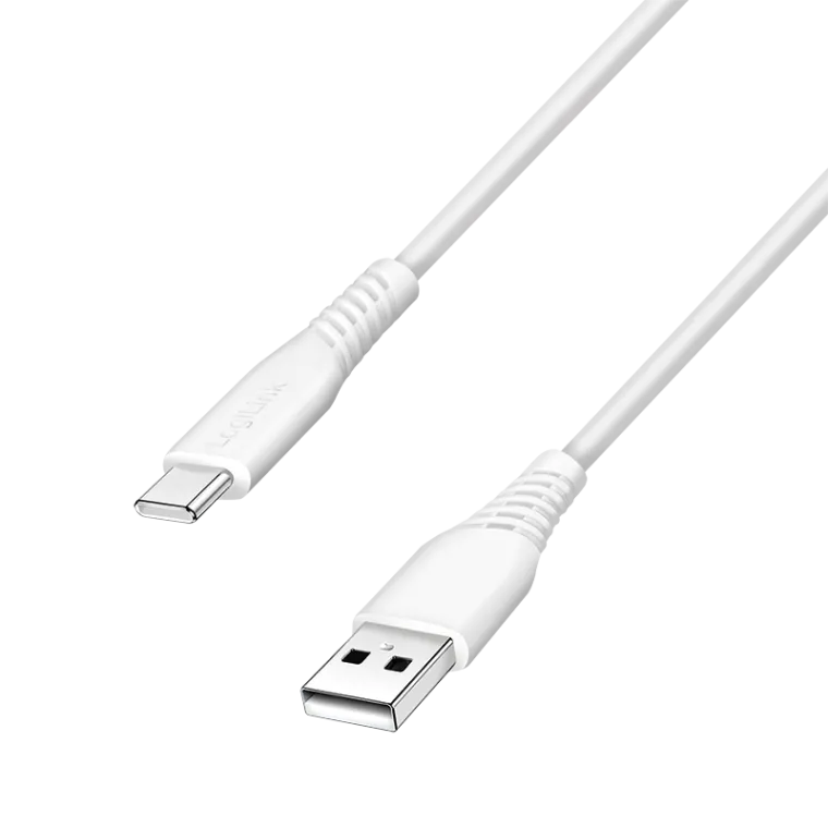 USB 2.0 Type-C-Kabel, C/M zu A/M, 480 Mbit/s, 15W, weiß, 0,5 m