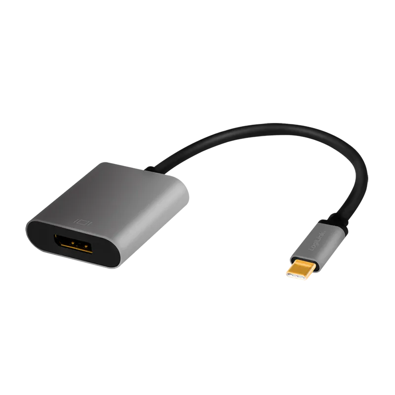 USB 3.2 Gen1 Type-C-Adapter, C/M zu DP/F, 8K/60 Hz, Alu, schwarz/grau, 0,15 m