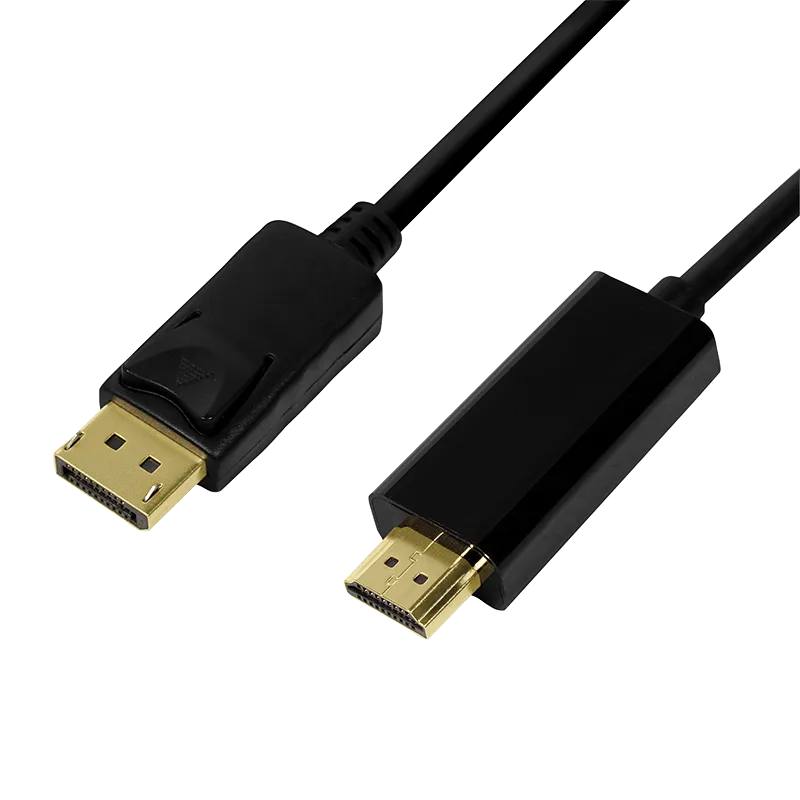 DisplayPort-Kabel, DP/M zu HDMI-A/M, 4K/30 Hz, schwarz, 2 m